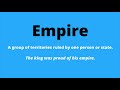 Learn English Vocabulary - Empire