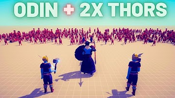 ODIN & 2x THOR vs ALL FACTIONS ARMIES - TABS - Totally Accurate Battle Simulator