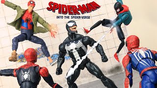 SPIDER-MAN & Mile Morales Team up Battle vs Venom in The Spider-verse | Figure Stopmotion