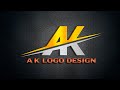 Logo design  a k professional logo design how to make on pixellab shiva ram edits