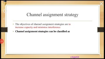Channel assignment strategies and handoff