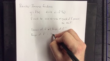 Review of inverse functions