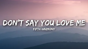 Fifth Harmony - Don't Say You Love Me (Lyrics / Lyrics Video)