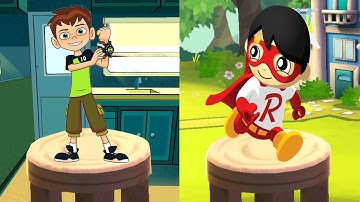 Tag with Ryan VS Ben 10 Up To Speed - All Characters Unlocked Gameplay