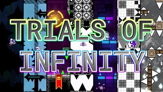 "Trials of Infinity" (TOP 1 PLATFORMER) By Romlekt || Geometry Dash Showcase
