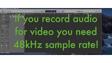 How to set the Sample Rate for Video Sound in Logic Pro