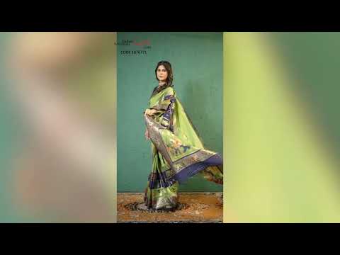 Silk Traditional Saree in Green with Zari work-1876771