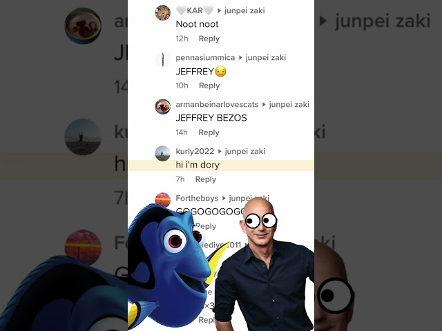 Remixing my TikTok comments 😂🤣 Hi I'm Dory class=