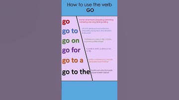 How To Use The Verb GO