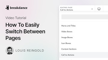 How To Easily Switch Between Pages You Are Editing Without Leaving Breakdance