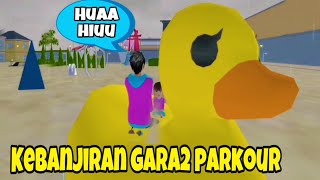 DRAMA BANJIR Gara2 SAKURA PARKOUR MOBIL PELANGI RAINBOW DRAMA SAKURA SCHOOL SIMULATOR SSS