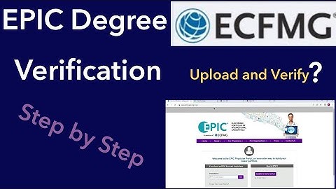 How to upload and verify your Degree on EPIC/ECFMG for IMC, GMC Registration. |#imc #gmc #amc #ecfmg