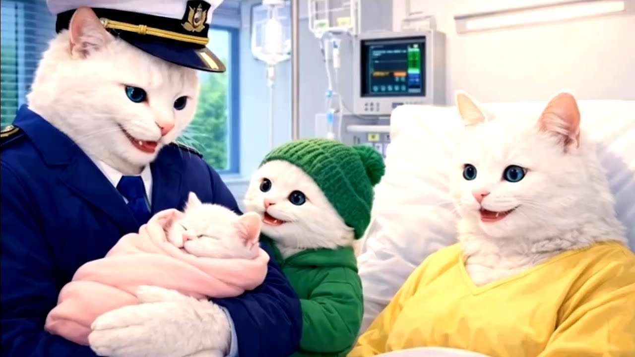 Emotional Baby Cats Family Story 😻👶 | Cute White Kittens Meet Newborn Baby Cat 2026 🐾