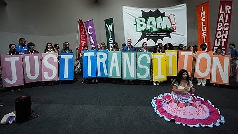 Protesters at COP30 climate talks demand a just energy transition