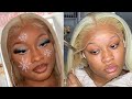 Blonde 40’ Wig Install // Winter Ice Queen Makeup