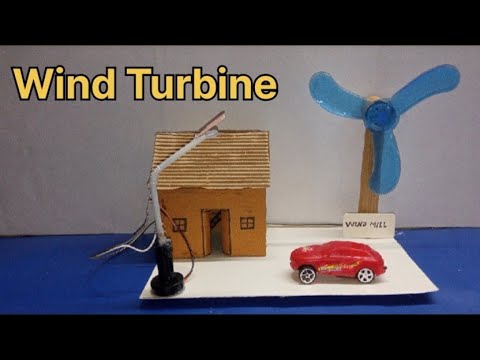 How to Build a Mini Wind Turbine at Home//windmill working model ...
