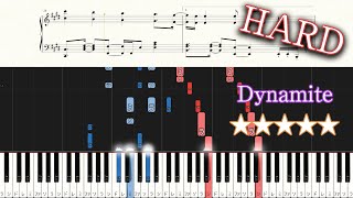 Dynamite - BTS - Hard Piano Tutorial + Sheets 🎹Our sheet music will be included in a VR Piano Game!