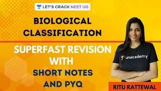 Biological Classification | Superfast Revision with Short Notes and PYQs | NEET 2020 | Ritu Rattewal