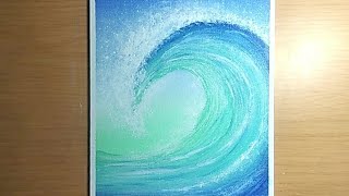 wave painting tutorial acrylic ocean beginners easy