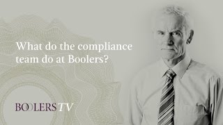 What do the compliance team do at Boolers