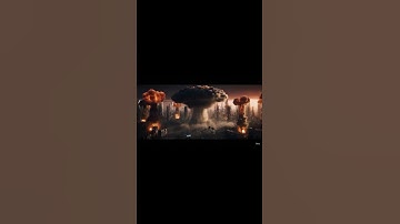 A nuclear explosion devasting a city