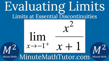 Evaluate lim x-›-1^+ (x^2)/(x+1)
