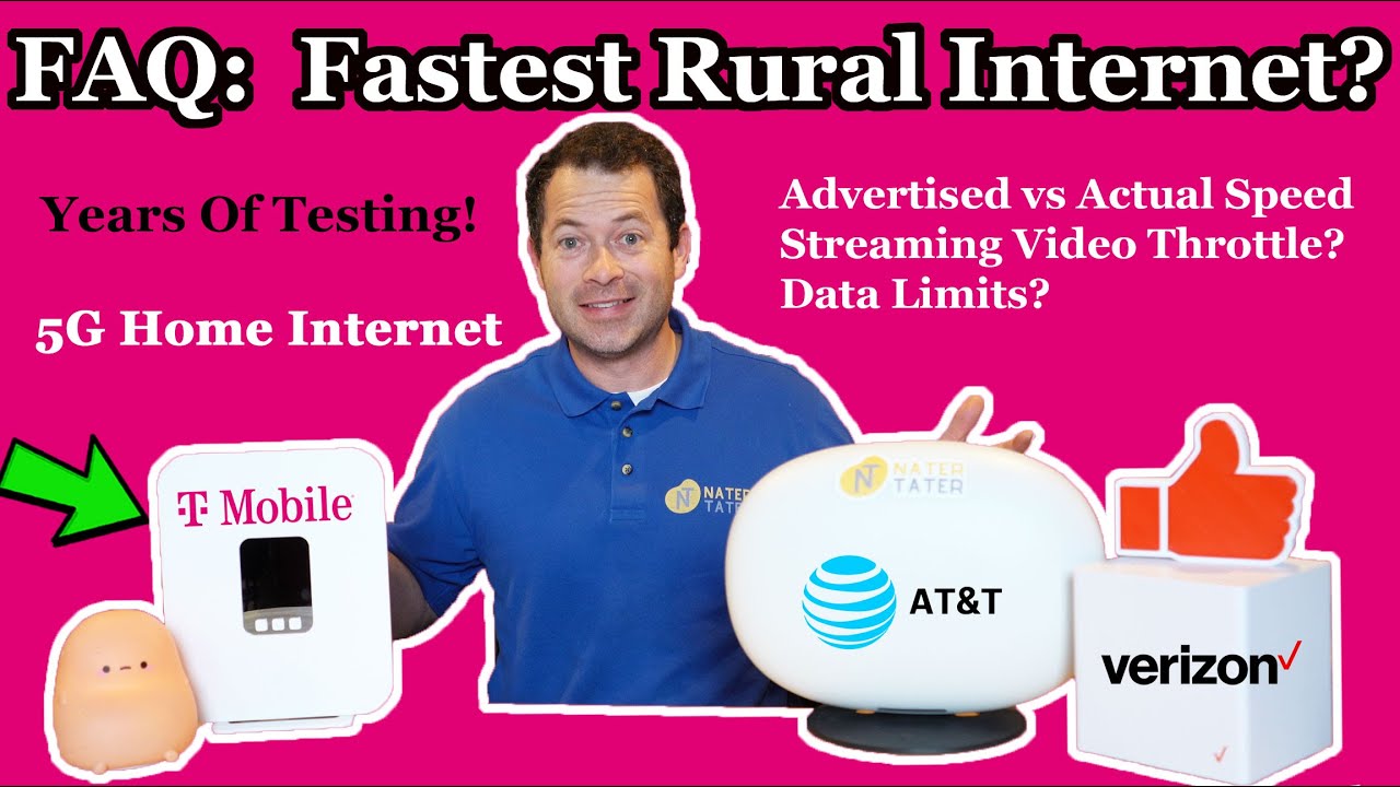 Fastest Rural Internet AT T Verizon T Mobile 5G Cellular Home Internet 
