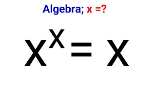 Challenging Math Olympiad Algebra Problem, Can You Solve? | Algebra math X^x=X Exponential equations screenshot 5