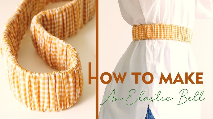 How to Sew an Elastic Belt for Dress  FAST High Waist Belt Sewing Tutorial  