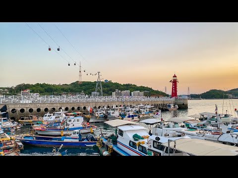 [4K] Walk through the beautiful seaside of Yeosu City at night Korea 당신의 5월 아름다운 전남여행 여수 밤바다로의 산책