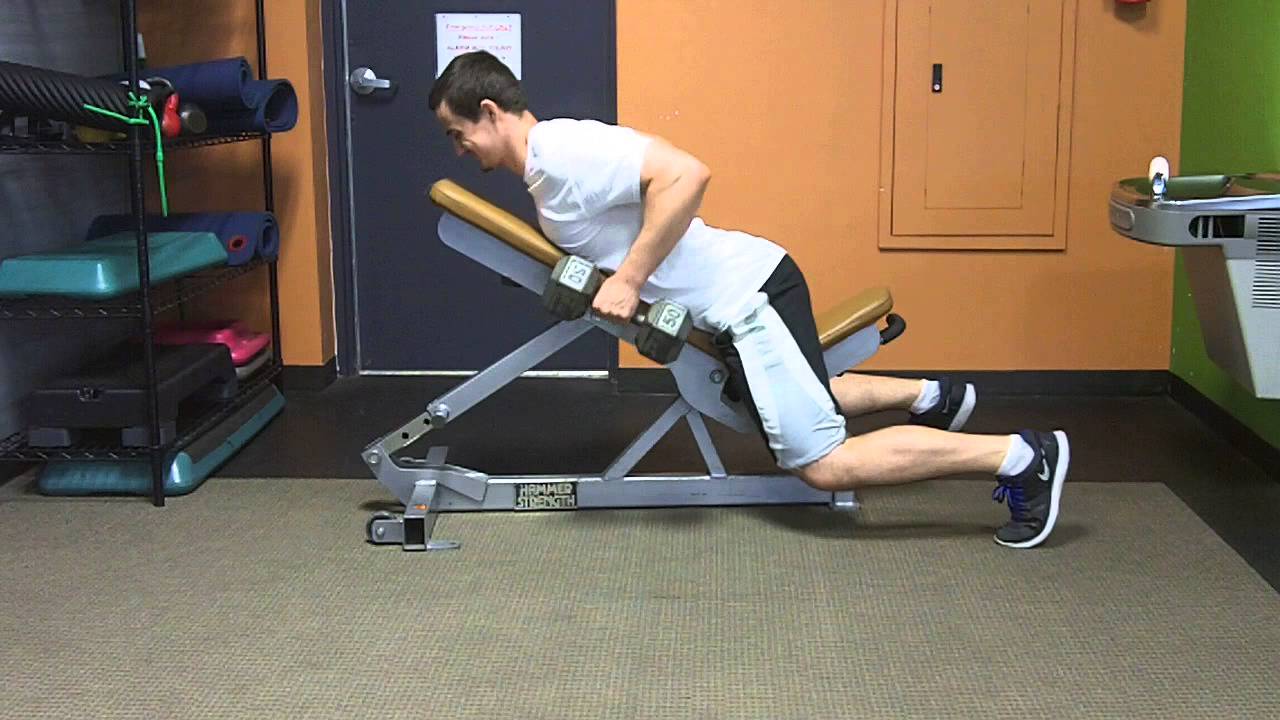 Variations Of Incline Bench Dumbbell Row