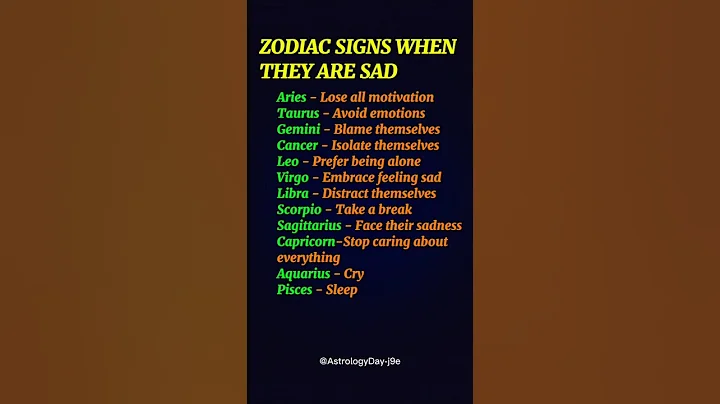 How Each Zodiac Signs Acts When They’re Sad #zodiac #zodiacsigns #astrology #horoscope #tarot