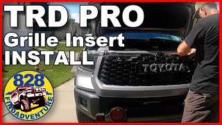 TRD Pro Grille Insert install it's that easy in the Toyota Tundra