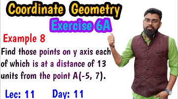 Find those points on y axis each of which is at a distance of 13 units from the point a -5 7