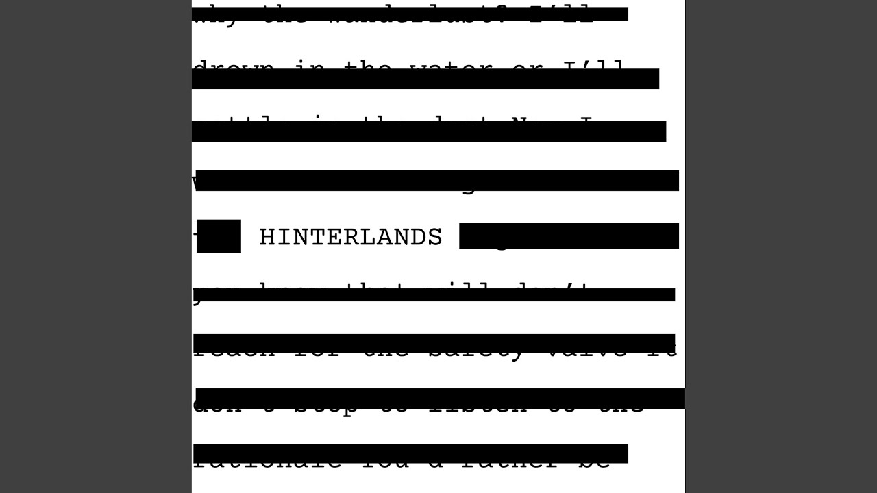 Watch Hinterlands on YouTube Watch Hinterlands on YouTube