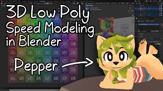 3D Modeling one of my characters (LowPoly Timelapse)