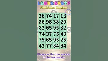 🧩 Find the 3 Matching Numbers! Ultimate Brain Workout 🧠 #quiz