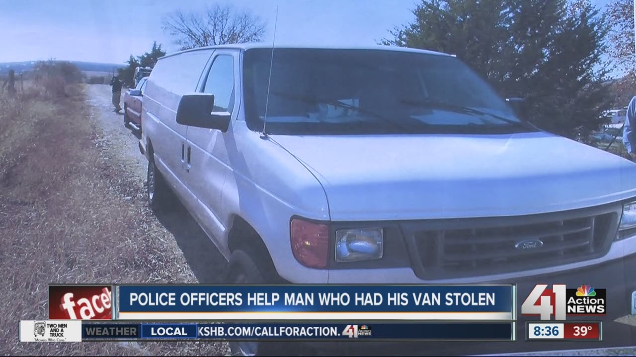Police officers help veteran get back stolen van - YouTube