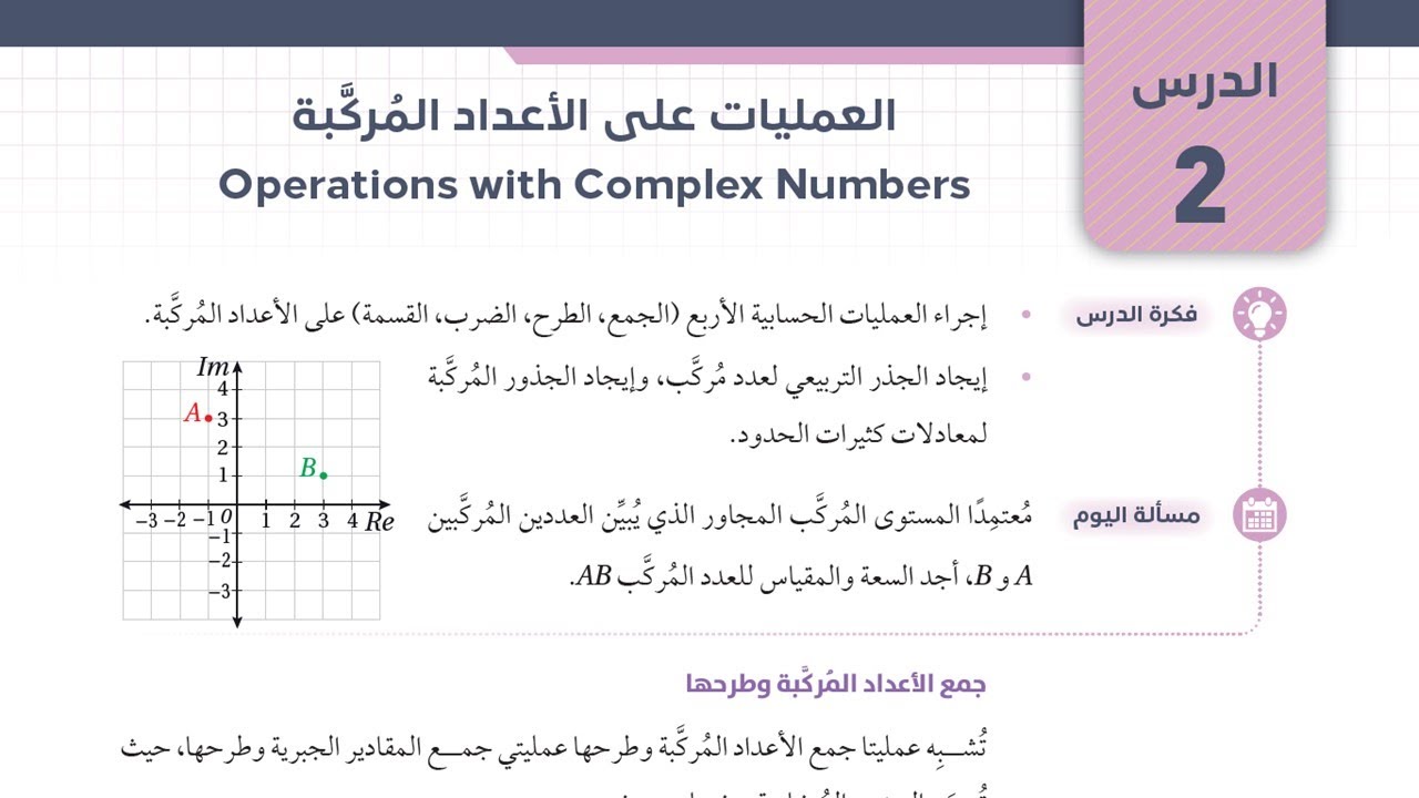 34 العمليات على الأعداد المركبة  - توجيهي علمي - صناعي ( جيل 2007)