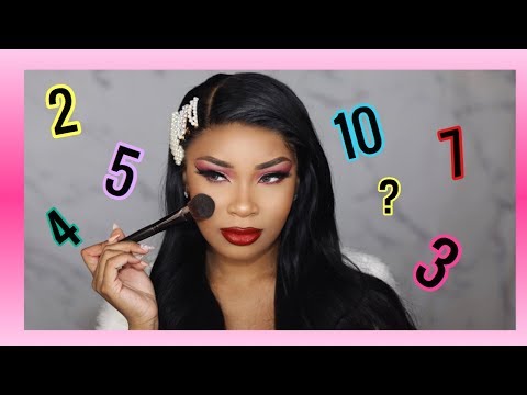 RANDOM NUMBERS PICK MY MAKEUP CHALLENGE | AALIYAHJAY