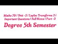 Unit -2 Laplace Transforms 2 | Important Full Notes | 5th Semester - 7 B | #degree5thsemester