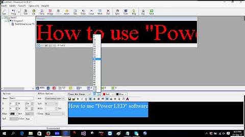 LED Moving Massage Display Software  POWER LED