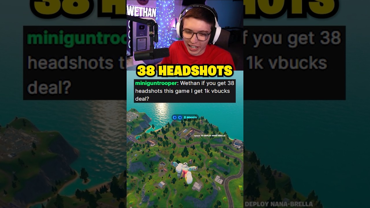 Exactly 38 HEADSHOTS = 1K V-Bucks