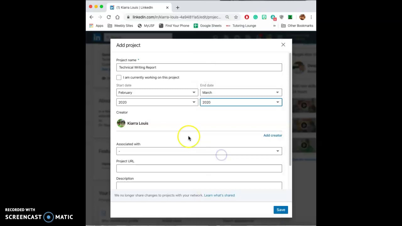 How to Add a Project to a LinkedIn Profile - YouTube