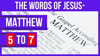 Matthew 5, Matthew 6, Matthew 7 (The Words of Jesus)(Sermon on the Mount)(Bible verses for sleep)