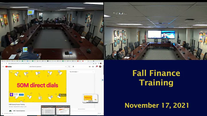 USBE Fall Finance Training November 17, 2021