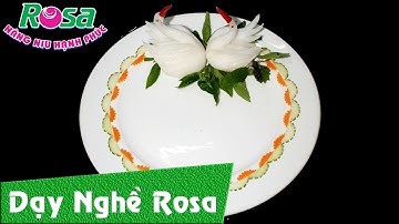 Tỉa rau củ quả hình Thiên Nga bằng Củ Cải trắng