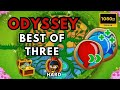 BTD6 ODYSSEY HARD MODE | NO MONKEY KNOWLEDGE | BEST OF THREE | BALANCE