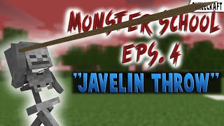 Monster School: Javelin Throw - Minecraft Animation
