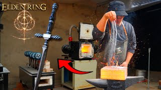 Forging a Beautiful MISÉRICORDE Dagger From Elden Ring, Using handmade Damascus Steel | HammerForge